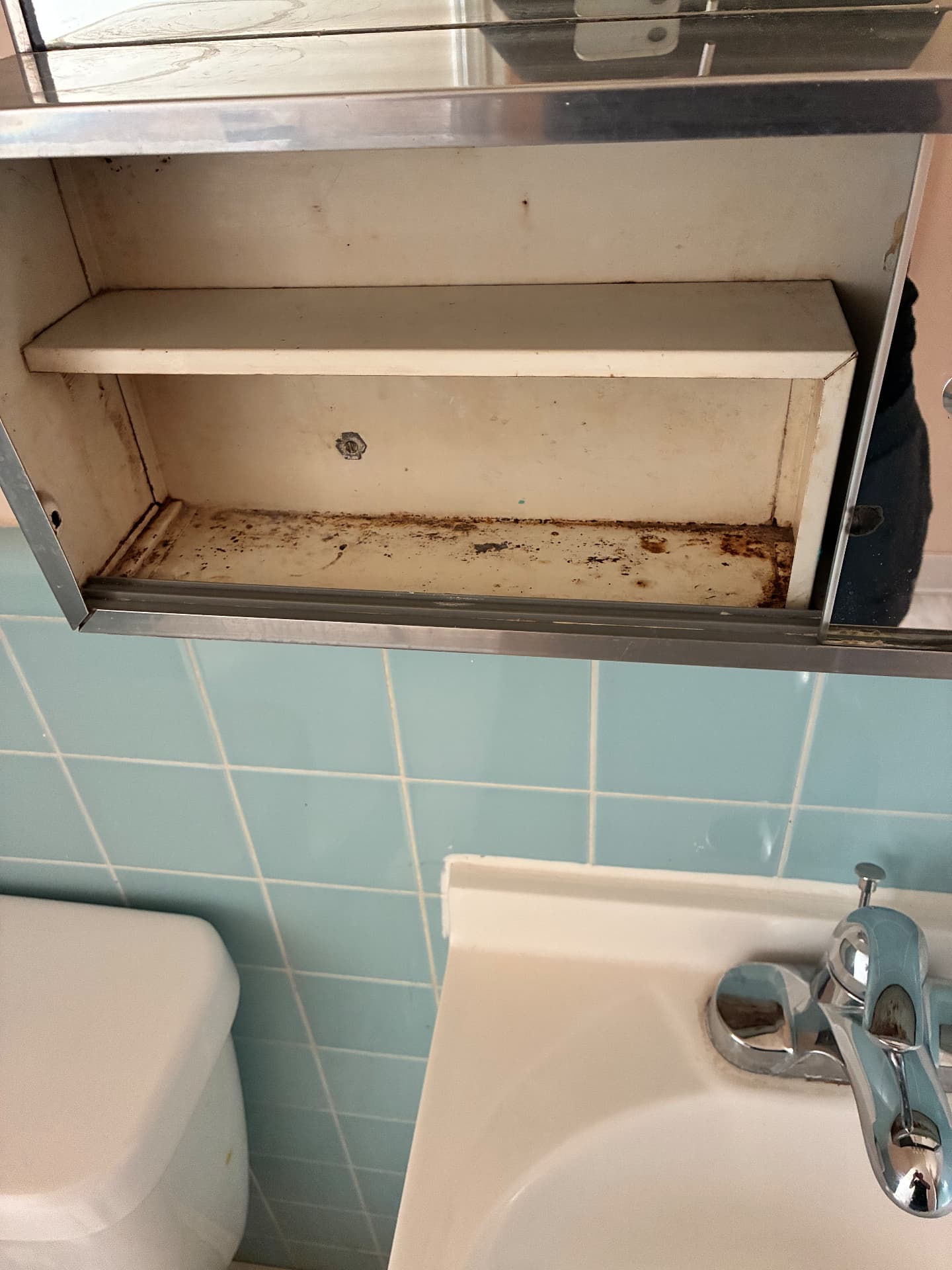 Bathroom turnover: vanity & fixtures — before