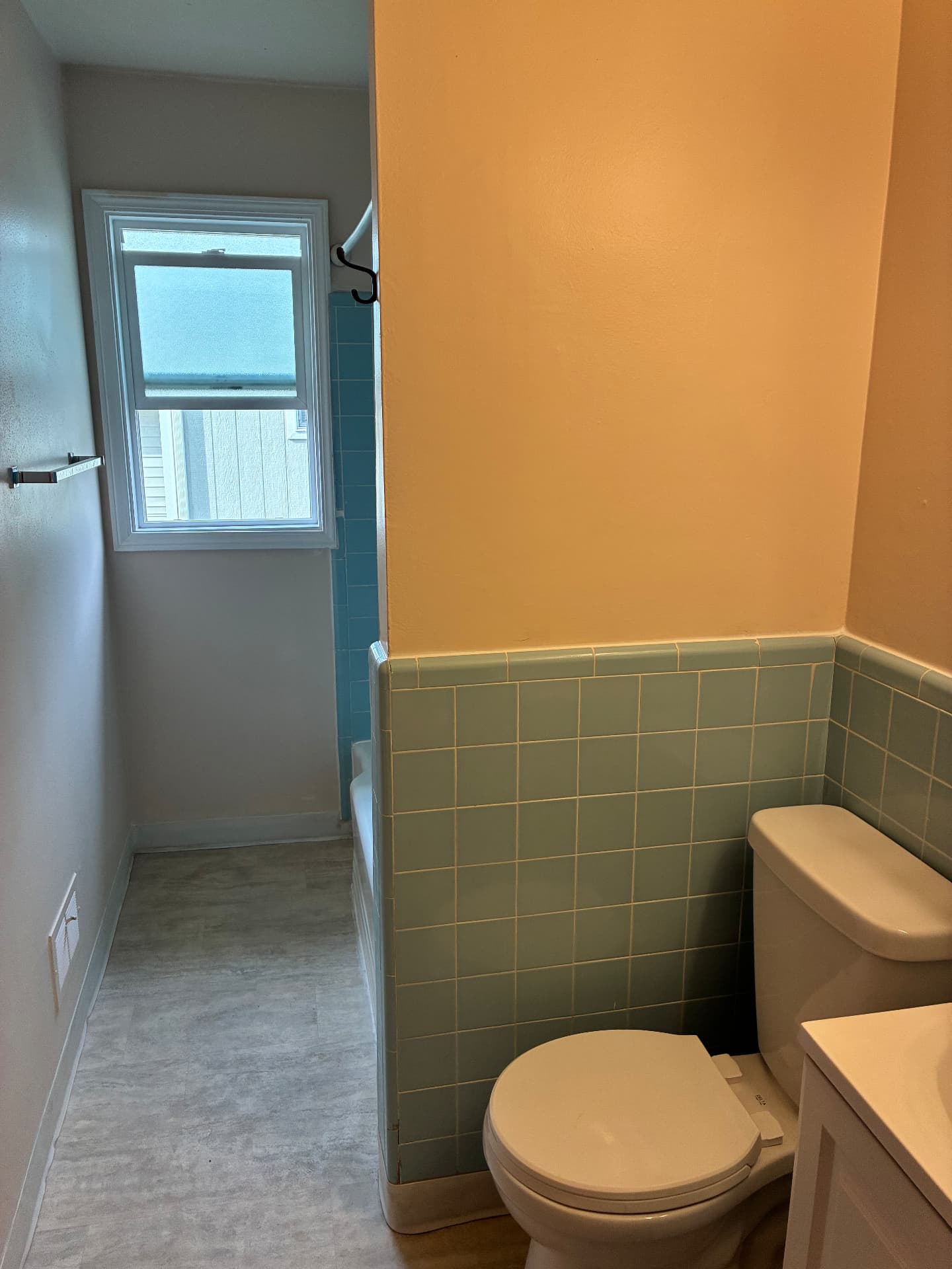 Bathroom turnover: drywall patch & paint — after